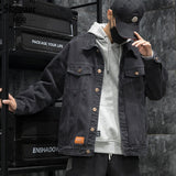 Men Denim Jackets Japanese Versatile Denim Jacket Loose