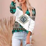 Romanian Gypsy Outfits Printed Ribbed Long Sleeve