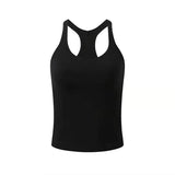 Moisture Wicking Tank Top Short Vest with Chest Pad
