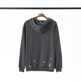 Gallery Dept Hoodie Luo Hand Painted Graffiti Letter Printing Pure Cotton