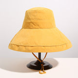 Women Bucket Hat Peach Skin Fabric Bucket Hat Sun Protection Sunshade