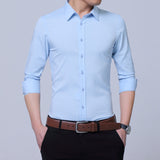 Men Shirts Long Sleeve Anti-Wrinkle