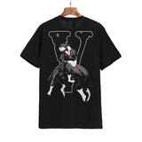 Vlone T Shirt Men'S Plus Size Retro Sports Casual Sweatshirts Short Sleeve Vlone