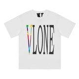 Vlone T Shirt Large V Printed Short Sleeve Loose Couple Men'S And Women'S T-Shirt