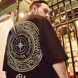 Men T-Shirts Loose Half Sleeve Bear Print