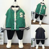 Toddler Boys Jackets Boys' Coat Spring and Autumn Baseball Uniform