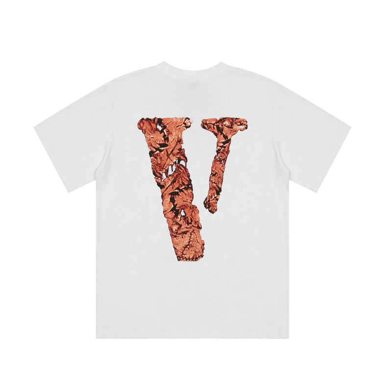 Vlone T Shirt Printed T-Shirt High Street Men And Women Loose Couple Short Sleeve T-Shirt