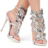 Gold Heels Summer High Heels Metal Stiletto Sandals
