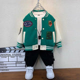 Toddler Boys Jackets Boys' Coat Spring and Autumn Baseball Uniform