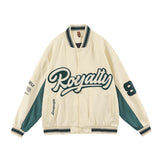 Man Fall Outfits Retro Alphabet Embroidered Baseball Uniform Cotton-Padded Jacket for Men and Women