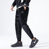 Grey Sweatpants Corduroy Pants Men's Loose Tappered Casual Pants Autumn and Winter