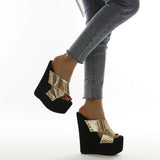 Platform Heels for Women Fashion Cross Strap Platform Open Toe Sandals