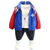 Toddler Boys Jackets Boys Autumn Clothing outside Casual Hooded Style