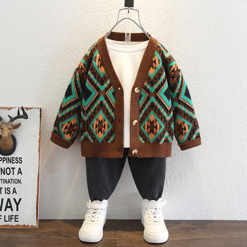 Toddler Boys Sweater Coat Spring and Autumn Cardigan Sweater