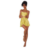 Music Festivals Rave Outfits Dress Summer Women 'S Fashion Sexy Backless Slim Fit Solid Color Dress