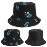 Bucket Hat Fishing Cap Cotton Print Fisherman Hat Female Summer Street Print