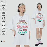 Y2g Shirts for Boys Letter Print Short-Sleeve Men's and Women's Loose T-shirt