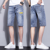 Men Denim Shorts Men's Thin Loose Casual Pants