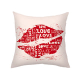 Valentine's Day Pillow Covers 4 Piece Random Styles Together, Printed Couple Love Love Heart Flowers Back Cushion