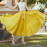 MIDI Mauve Skirt Summer Chiffon Half-Length Dress Beach Vacation