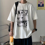 Men T-Shirts Loose Printed Half Sleeve round Neck