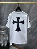 CHH Chrome Hearts T Shirts Machine Embroidery Cross Short Sleeve T-shirt