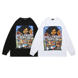 Man Fall Outfits Portrait Printing Long-Sleeved Sweater Top for Men and Women