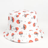 Bucket Hat Fishing Cap Cotton Print Fisherman Hat Printed Fashion Flower Leopard Print Bucket Hat Fashion Sun-Proof Hat