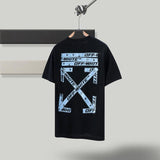 Off White T Shirt Ow Men'S And Women'S Short Sleeve Tshirt Cotton Back Arrow Round Neck Loose Owt