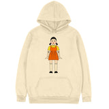 Squid Game Costume round Six Wooden Printed Pullover Hoodie