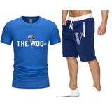 Vlone T Shirts & Shorts 2 Piece Set Rose Large V Printed Men'S And Women'S Loose Short-Sleeved T-Shirt