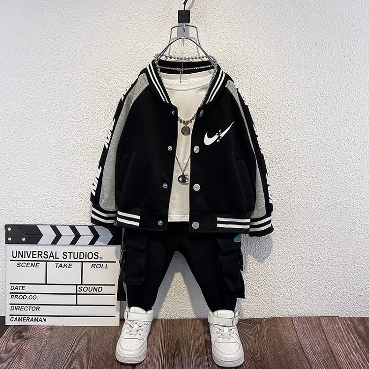 Toddler Boys Jackets Boys' Jacket Spring and Autumn Baseball Uniform
