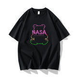 Nasa T Shirt Short Sleeve Men'S Summer Loose Top Versatile Couple Wear Half Sleeve
