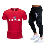 Vlone T Shirts & Pants 2 Piece Set Summer Men'S Short Sleeve T-Shirt Loose Leisure Sports