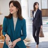 Interview Suit Women's Blue Slim Fit Suit Trousers