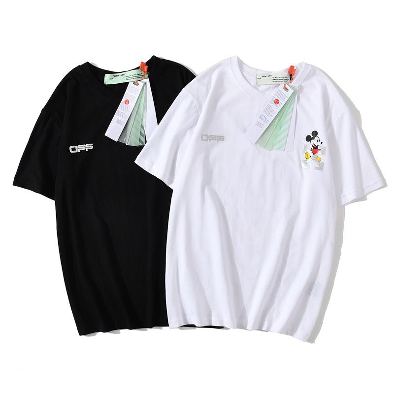 Off White T Shirt Spring/Summer Ow Cartoon Mouse Print Men'S And Women'S Loose Shortsleeved Tshirt Owt