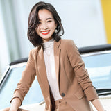 Interview Suit Women's Black Suit Jacket Women's Spring and Autumn plus Size Suit