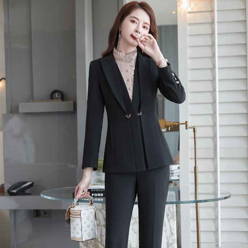 Interview Suit Women's Black Suit Women's Autumn Leisure Suit