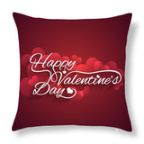 Valentine's Day Pillow Covers 4 Piece Random Styles Together, Love Heart Peach Skin Fabric Valentine's Day Pillow Cover Car Office Sofa Cushion
