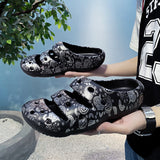 Mens Slide Summer Slippers Men'S Coconut Printed Slippers