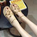 Women Open Toe Sandals Flats Summer Slippers Fashion Rivet Casual Daily