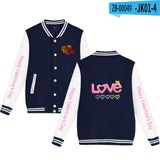 Valentine's Day Jacket Winter Thermal Fleece Sports and Leisure Baseball Uniform