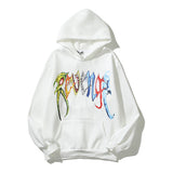 Kanye West Sunday Service Hoodie Autumn And Winter Colorful Letter Hoodie Fleece-Lined