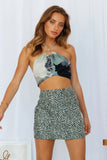 Romanian Gypsy Outfits Lace-up Bow Print Halter Sexy