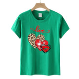 Valentine's Day T Shirt Short-Sleeved Men's and Women's Letter Printed T-shirt Top