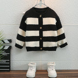 Toddler Boys Sweater Boys' Knitted Sweater Coat Spring and Autumn