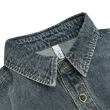 Men Denim Jackets Distressed Workwear Shirt Coat Retro Simple