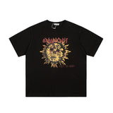 Askyurself T Shirt Sun Skull Cross Print Distressed VTG