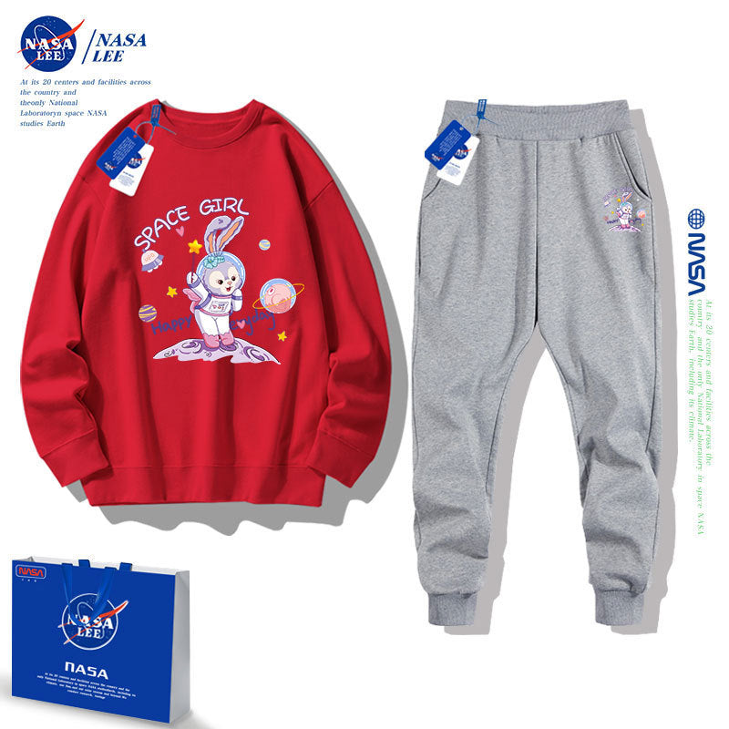 Nasa Children Sweatshirt & Pant Set Nasa Sweater Set Cute Girls' Two Pieces
