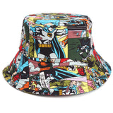 Bucket Hat Fishing Cap Cotton Print Fisherman Hat Cartoon Printing Comic Doraemon